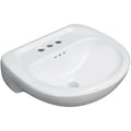 Proflo Lisbon Valley 20.25" Pedestal Bathroom Sink Centerset with Overflow
