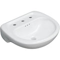Proflo Lisbon Valley 20.25" Oval Vitreous China Bathroom Sink Widespread