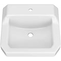 Proflo 19.625" Rectangular Bathroom Sink Single Hole with Overflow in White