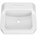 Proflo 19.625" Rectangular Wall Mount Bathroom Sink Centerset with Overflow
