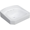 Proflo 20.625" Rectangular Wall Mount Bathroom Sink Centerset with Overflow
