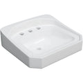 Proflo 20.625" Rectangular Vitreous China Bathroom Sink Widespread in White