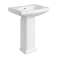 Proflo 25.375" x 19.7" Rectangular Pedestal Bathroom Sink Widespread