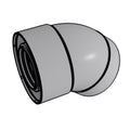 Rinnai Concentric Vent Elbow 2 Inch x 4 Inch 45 Degree Polypropylene 2 Pack