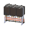 Rinnai Commercial Rack System With Six Tankless Water Heater Freestanding