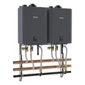 Rinnai Commercial Wall Hanging Rack With 2 LPG Tankless Water Heaters