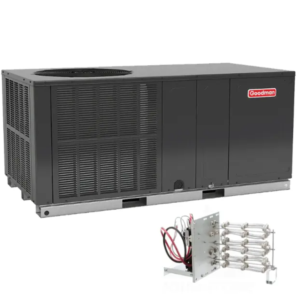 Goodman 2.5 Ton Packaged Air Conditioner 13.4 SEER2 Horizontal 10kW Heat Kit