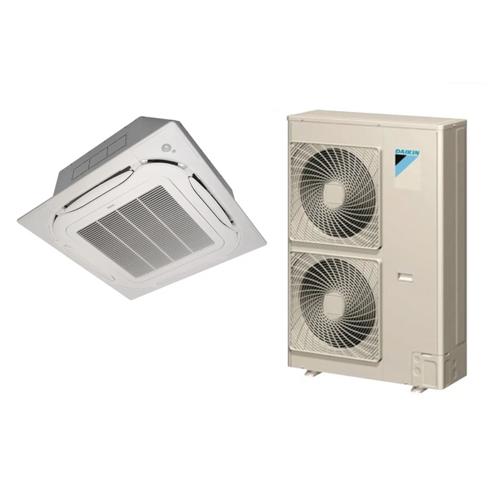 Daikin 48000 BTU 17 SEER Mini Split Ceiling Cassette and Heat Pump FCQ48TAVJU Single Zone SkyAir Air System