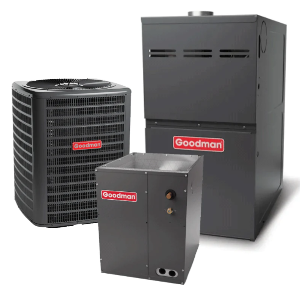 Goodman 5 Ton AC Furnace System 15.2 SEER2 80% AFUE 80000 BTU Vertical Coil