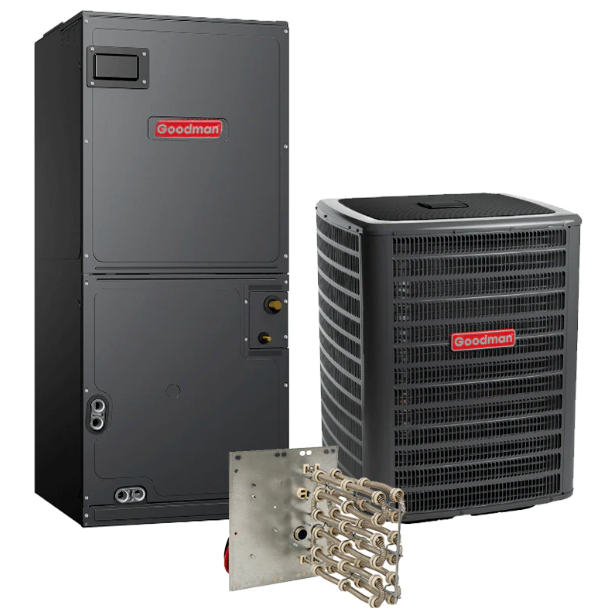 Goodman 3.5 Ton AC Split System 14.3 SEER2 Multi-Position with 10kW Heat Kit