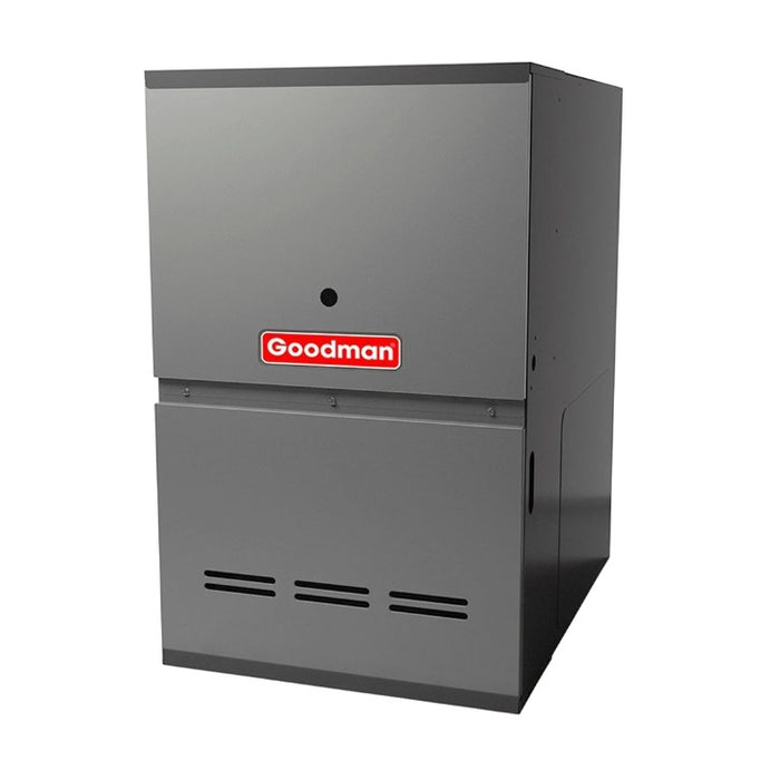 Goodman R32 80% AFUE Gas Furnace 100K BTU 2-Stage 21" Wide Low NOx Downflow