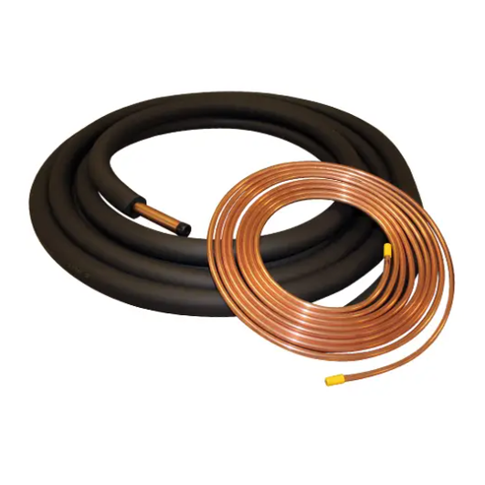 25-50 Ft Insulated Copper HVAC Line Set Refrigerant For AC Split Systems