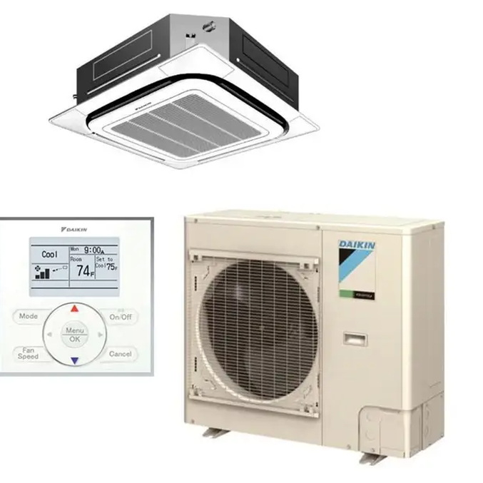 Daikin 2 Ton Mini Split Heat Pump and Ceiling Cassette FCQ24TAVJU 24000 BTU 15.5 SEER Single Zone SkyAir Series