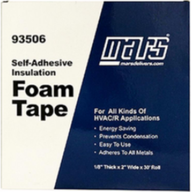 Foam Insulation Tape 93506 Self Adhesive 30 ft 2" wide 0.125" Thick