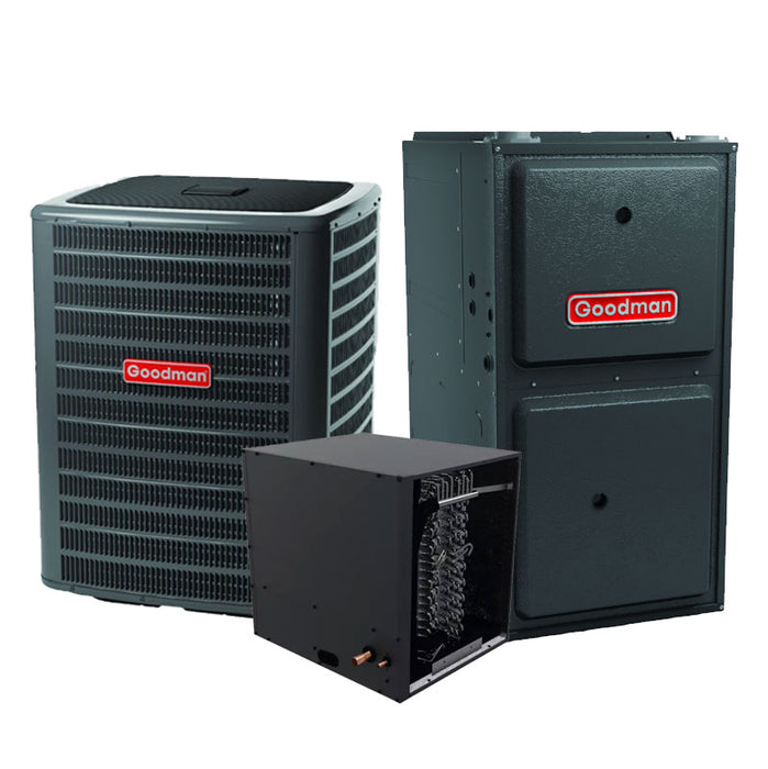 Goodman 3 Ton R32 AC & Furnace Gas System 15.2 SEER2 96% 80K BTU Horizontal