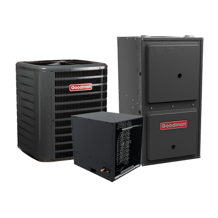 Goodman 2 Ton R32 Heat Pump & Gas Furnace 14.5 SEER2 96% 80K BTU Horizontal