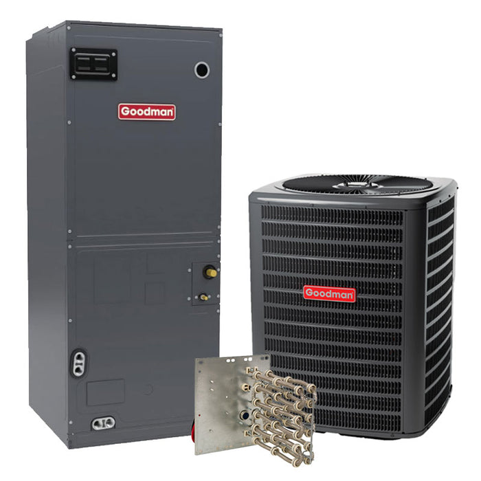 Goodman 1.5 Ton Heat Pump Split System 15.2 SEER2 Multi-Position 5kW Heater