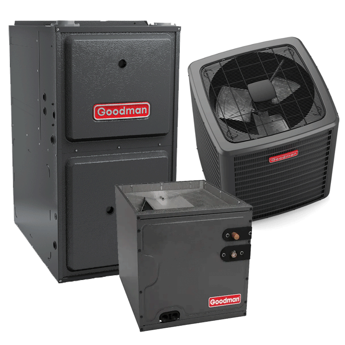 Goodman 2 Ton AC & Furnace System 17.2 SEER2 96% 40K BTU Two-Stage Vertical