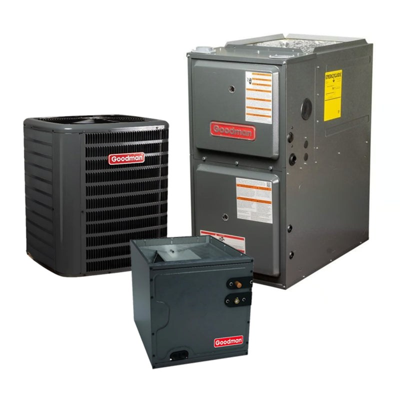 Goodman 3 Ton 15.2 SEER2 Heat Pump Furnace System 60K BTU 96% Vertical R32