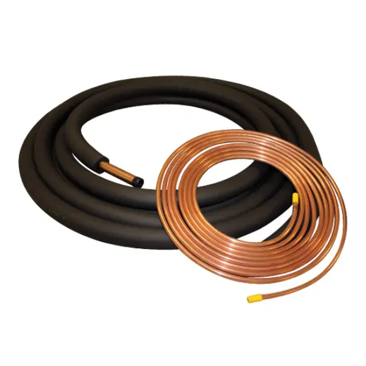 25 Feet 3/8" LL x 7/8" SL x 3/8" Insulated Copper Line Set LS38783825