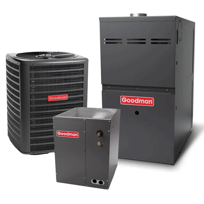 Goodman 5 Ton Heat Pump System 15.2 SEER2 80% 80000 BTU Multi-Speed Vertical