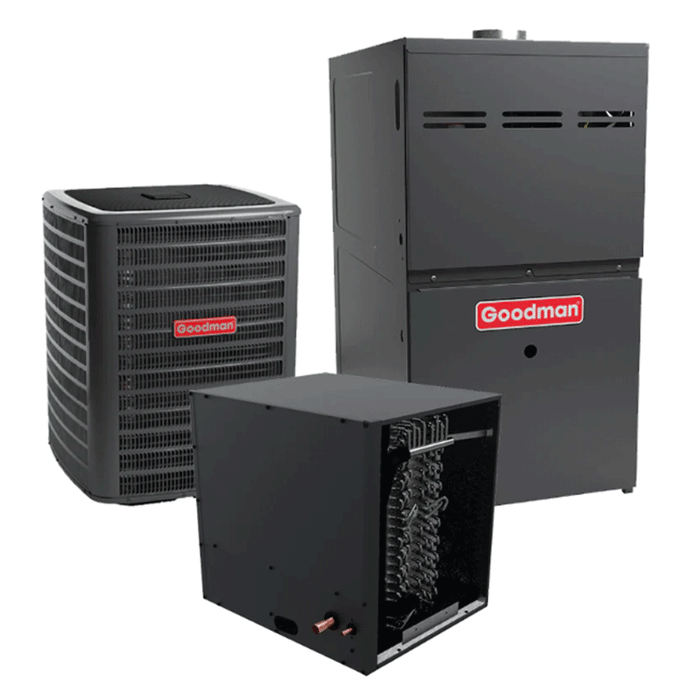 Goodman 4 Ton AC Furnace System 13.8 SEER2 80% AFUE 80000 BTU 28.5" Cabinet