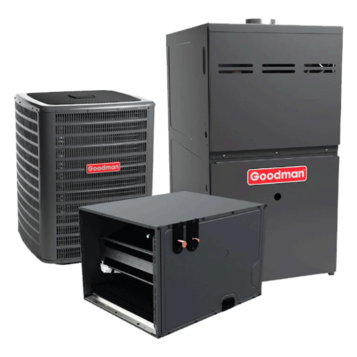 Goodman 2.5 Ton AC & Furnace System 14.3 SEER2 80% AFUE 60K BTU Horizontal