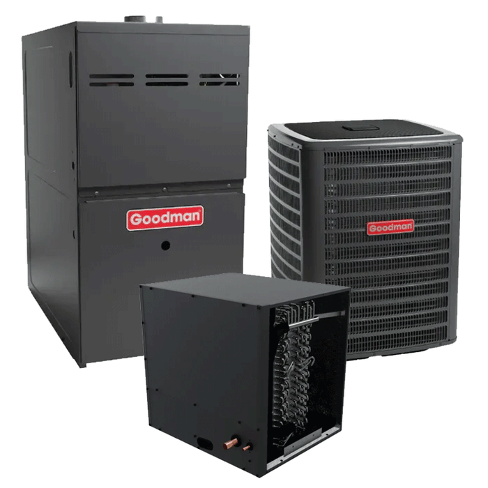 Goodman 5 Ton AC Gas Furnace System 14.3 SEER2 80% AFUE 120K BTU Horizontal