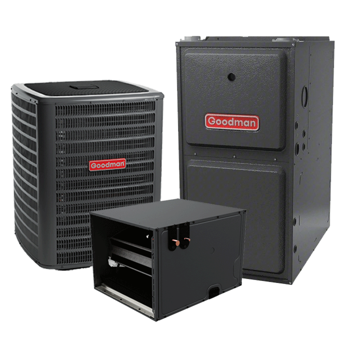 Goodman 2.5 Ton Heat Pump Furnace System 15.2 SEER2 96% 80K BTU Horizontal