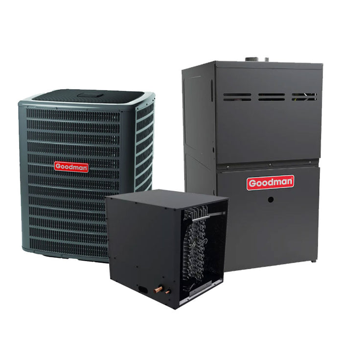 Goodman 2 Ton R32 Split AC & Gas Furnace 15.2 SEER2 92% 60K BTU Vertical